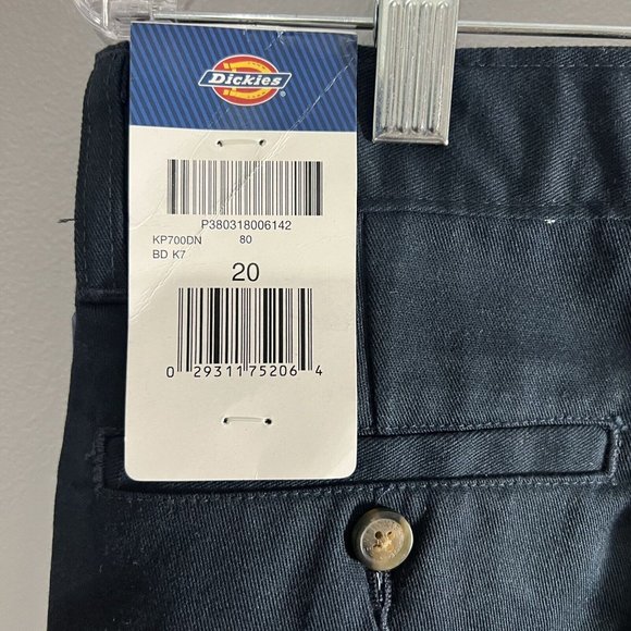 Dickies Khaki Classic Fit Big Boys’ Flex Waist Stretch Pants Size 20 Blue - Picture 6 of 9